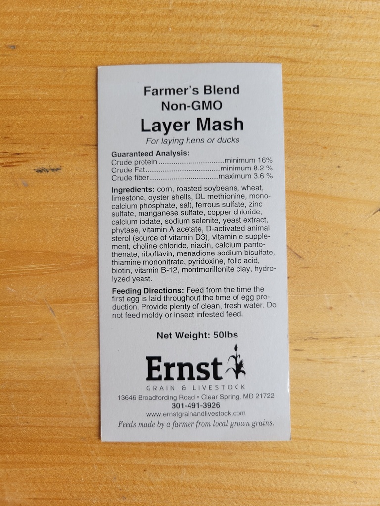 Farmer’s Blend Non-GMO Layer Mash 50lbs Layer Tag