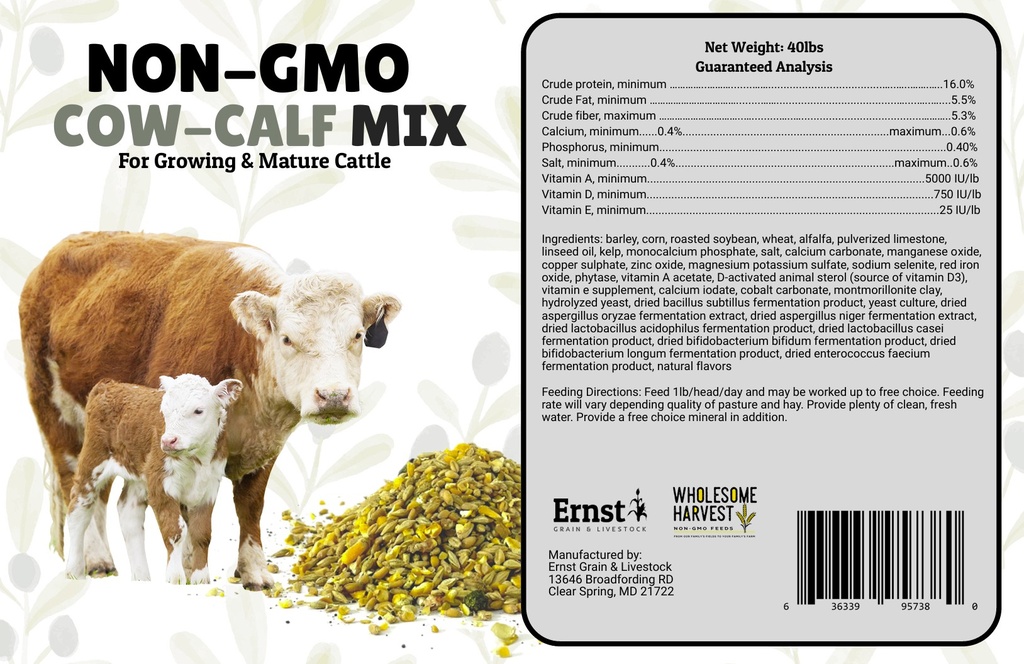 Wholesome Harvest Cow/Calf Mix 40lbs