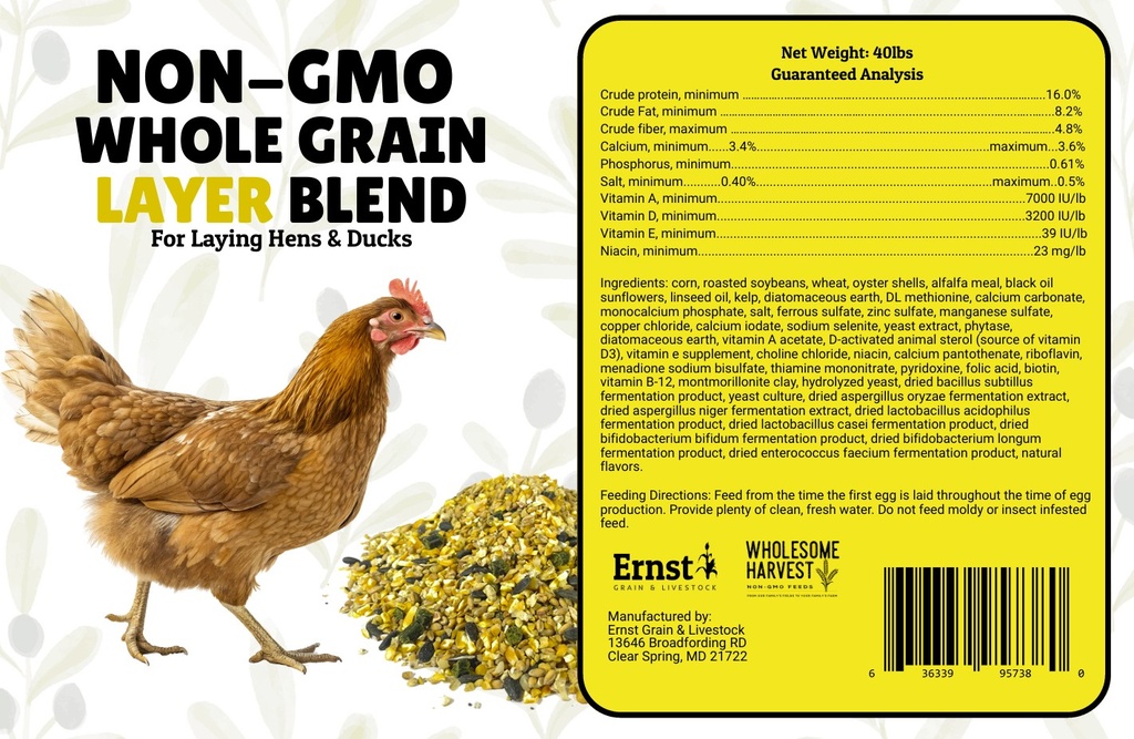 Wholesome Harvest Whole Grain Layer Blend 40lbs